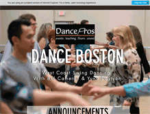 Tablet Screenshot of danceboston.com